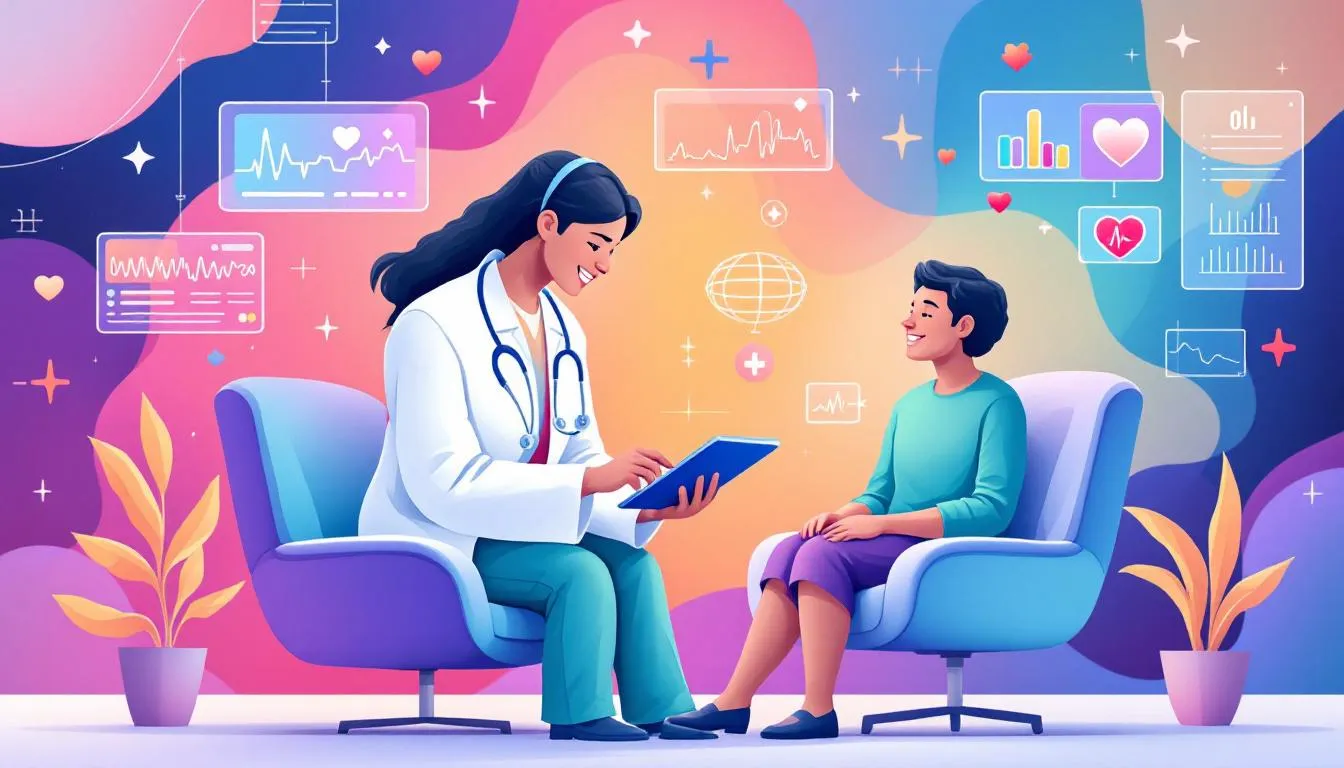 A healthcare professional using technology to enhance patient experience.