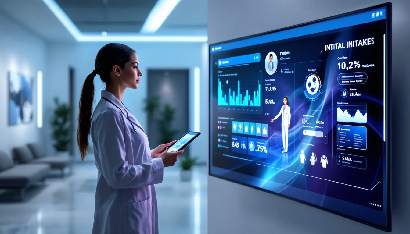 Phreesia software streamlining patient intake processes.