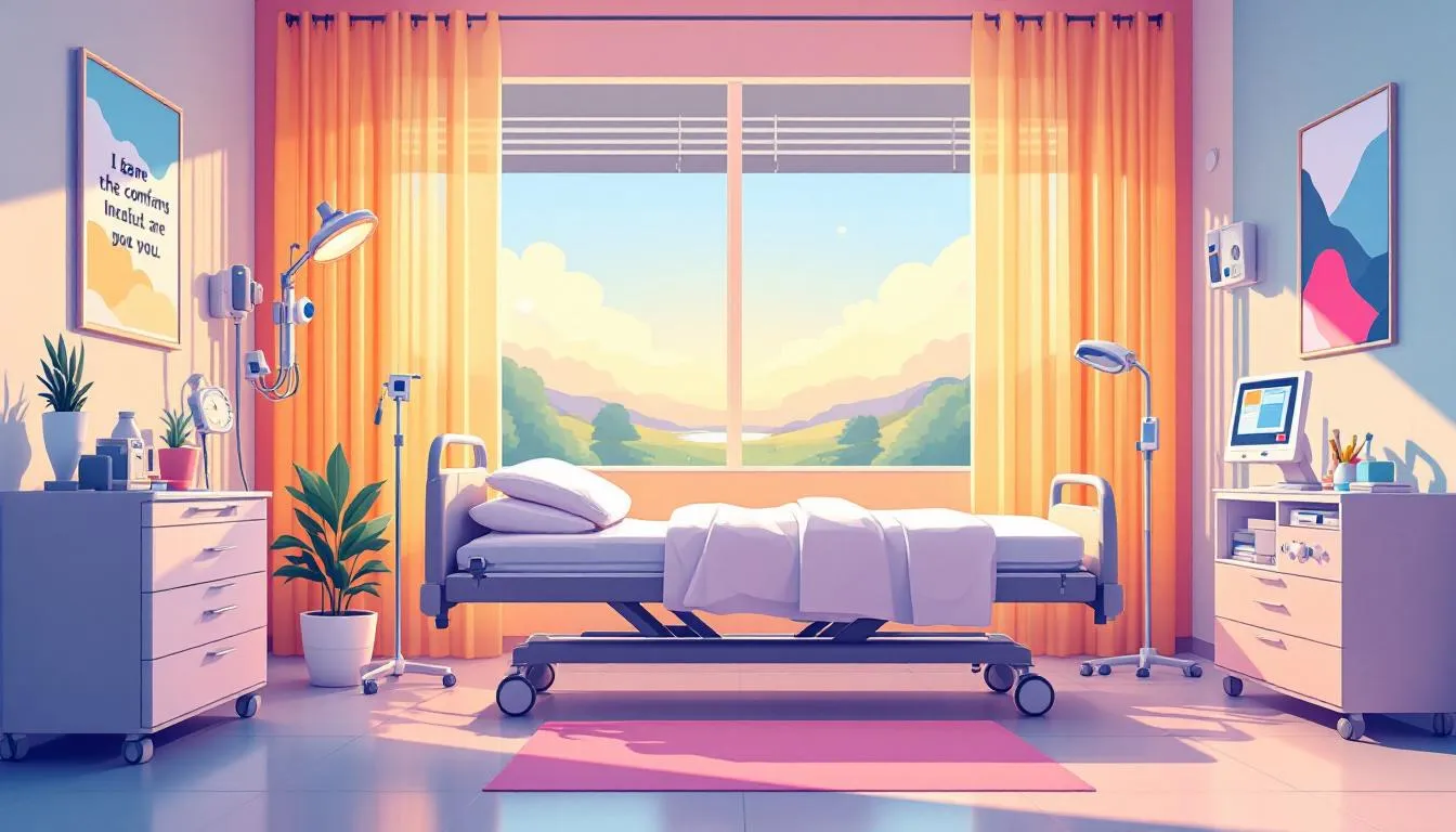 A comfortable patient room that promotes a positive patient experience.